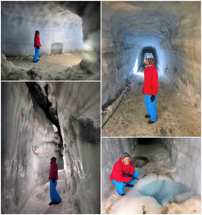 into the glacier excursion