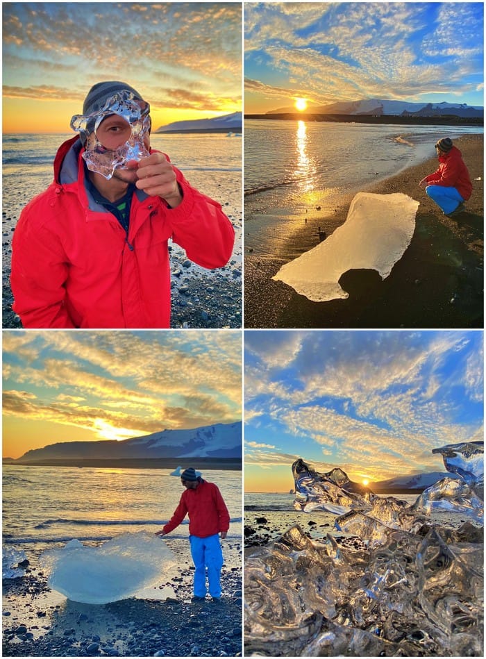playa diamantes islandia