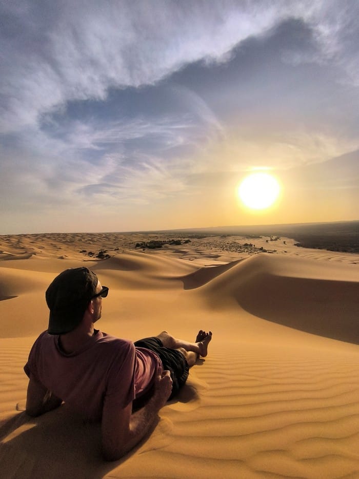 atardecer desierto
