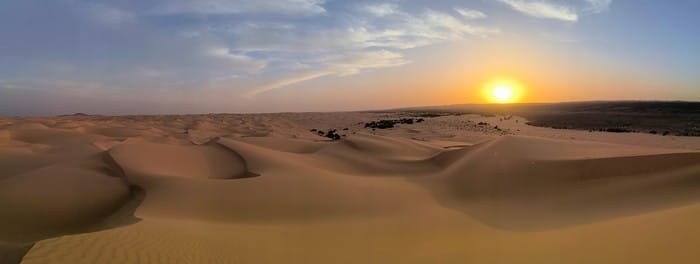 puesta de sol desierto mauritania